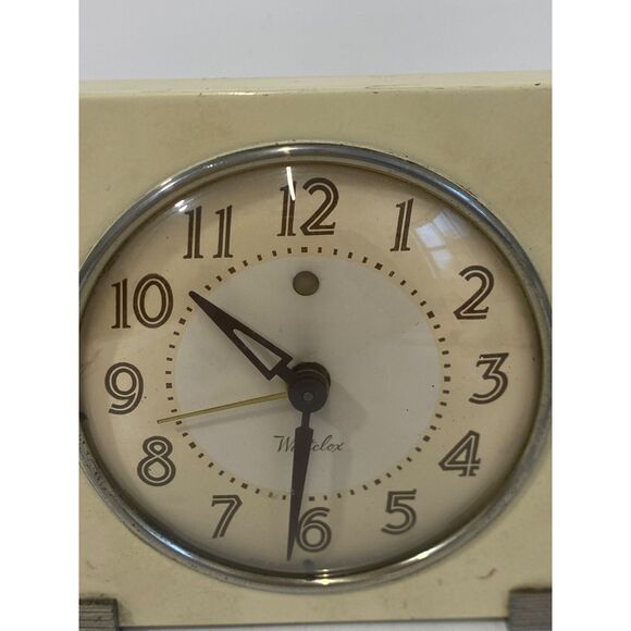 Vtg Metal Deco Logan S5-F Westclox Electric Alarm Clock Tested And Working 1940s - Picture 15 of 15